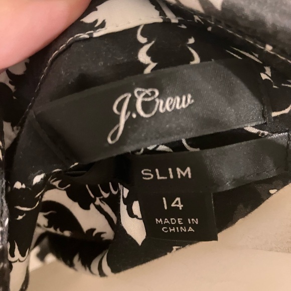J• Crew Long sleeved black and white button up! - Picture 3 of 4